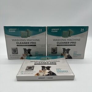 Lot 3 Washing Machine Cleaner Tablets 24 Pack Washer Cleaner Pet Odor Uproot New